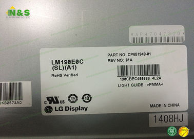 LM190E0C-SLA1 จอ LCD แล็ปท็อปสีดำขนาด 19.0 นิ้วสำหรับแอพพลิเคชั่นอุตสาหกรรม